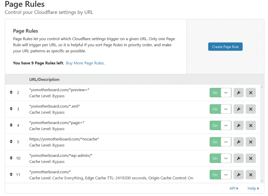 cloudflare page rules